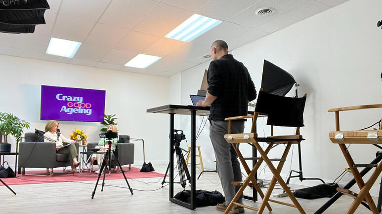In the Miller studio TV studio recording event